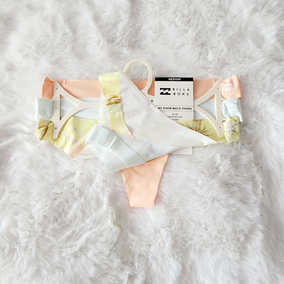 🏝BILLABONG BRAND NEW 3-PACK NO SHOW MAYA THONG SIZE M - Picture 3 of 6